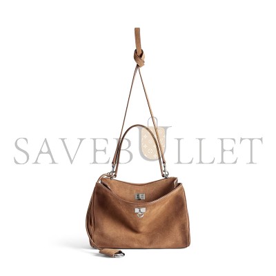BALENCIAGA WOMEN'S RODEO HANDBAG SMALL IN CAMEL 7897792AB4G2533 (28.9*20*9.9cm)